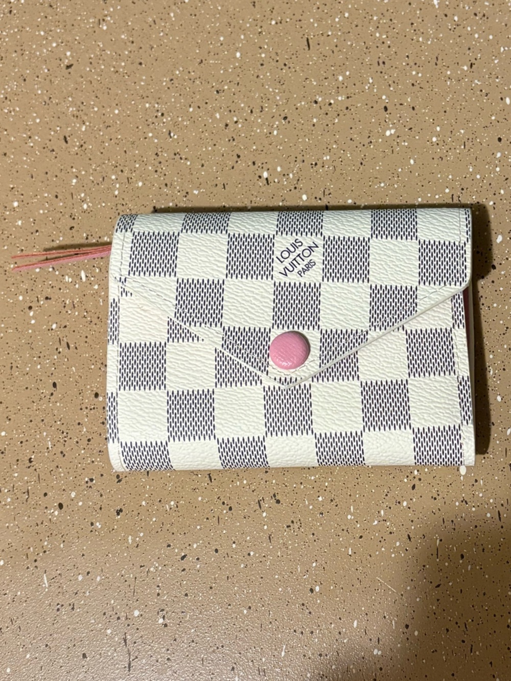 Rose Ballerine Damier Azur Coin Purse
